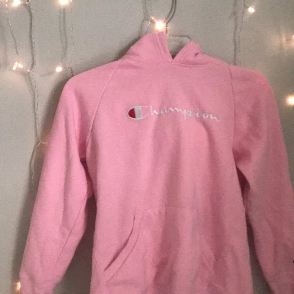 •Pink champion hoodie•